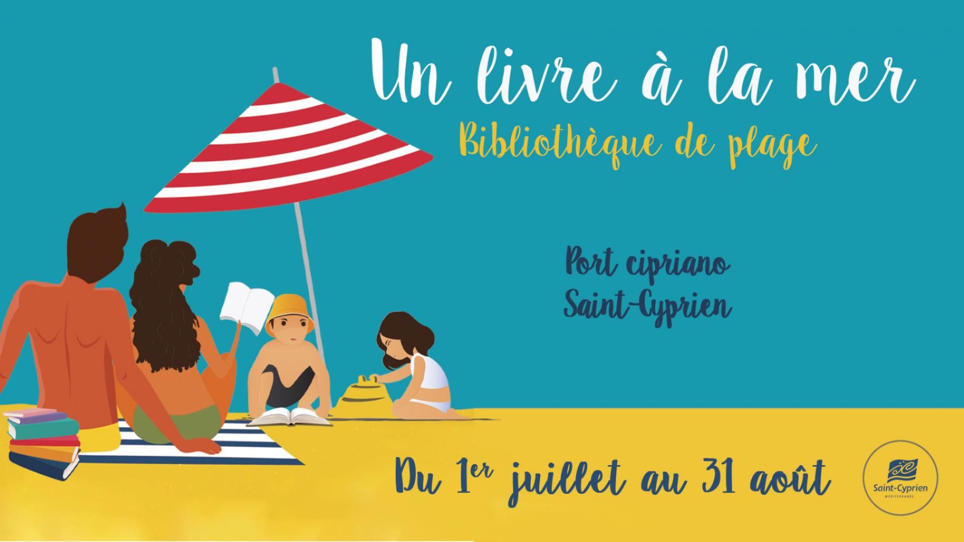 "UN LIVRE A LA MER" BIBLIOTHEQUE DE PLAGE PORT CIPRIANO